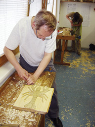 Work on relief with crayfish