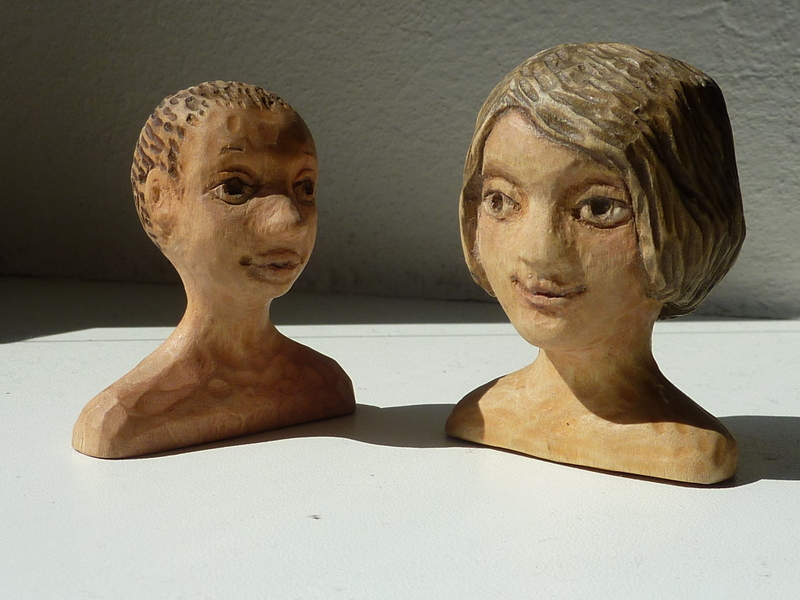 Carved portraits