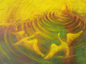 By the nest - painting